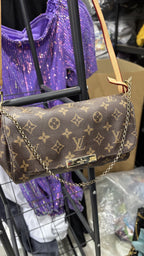 LOUIS VUITTON PARIS Brown Monogram Coated Canvas Crossbody B