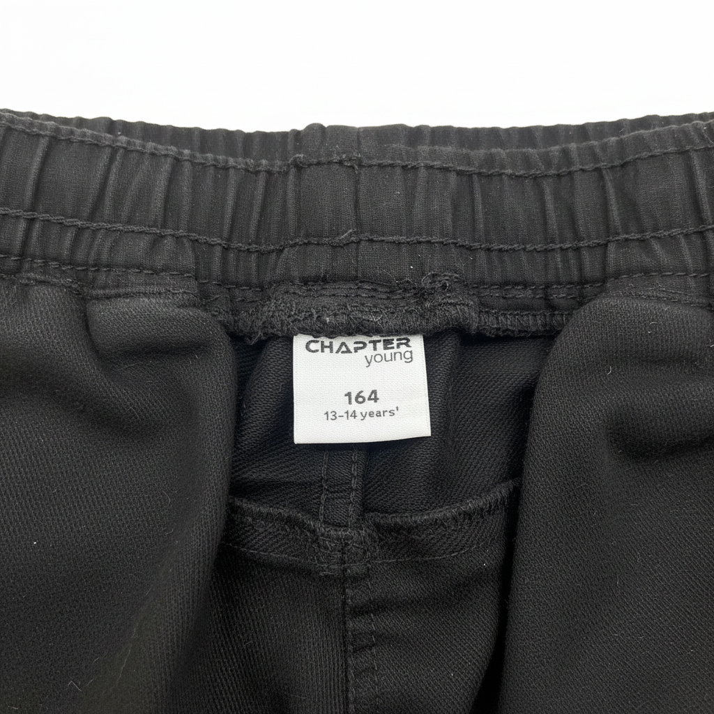 CHAPTER Young Kids' Black Cargo Joggers - Size 164