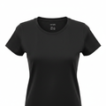 Women's Classic Black Short-Sleeve Cotton T-Shirt