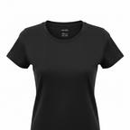 Women's Classic Black Short-Sleeve Cotton T-Shirt