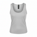 Women's Grey Marl Plus Size Scoop Neck Jersey Top