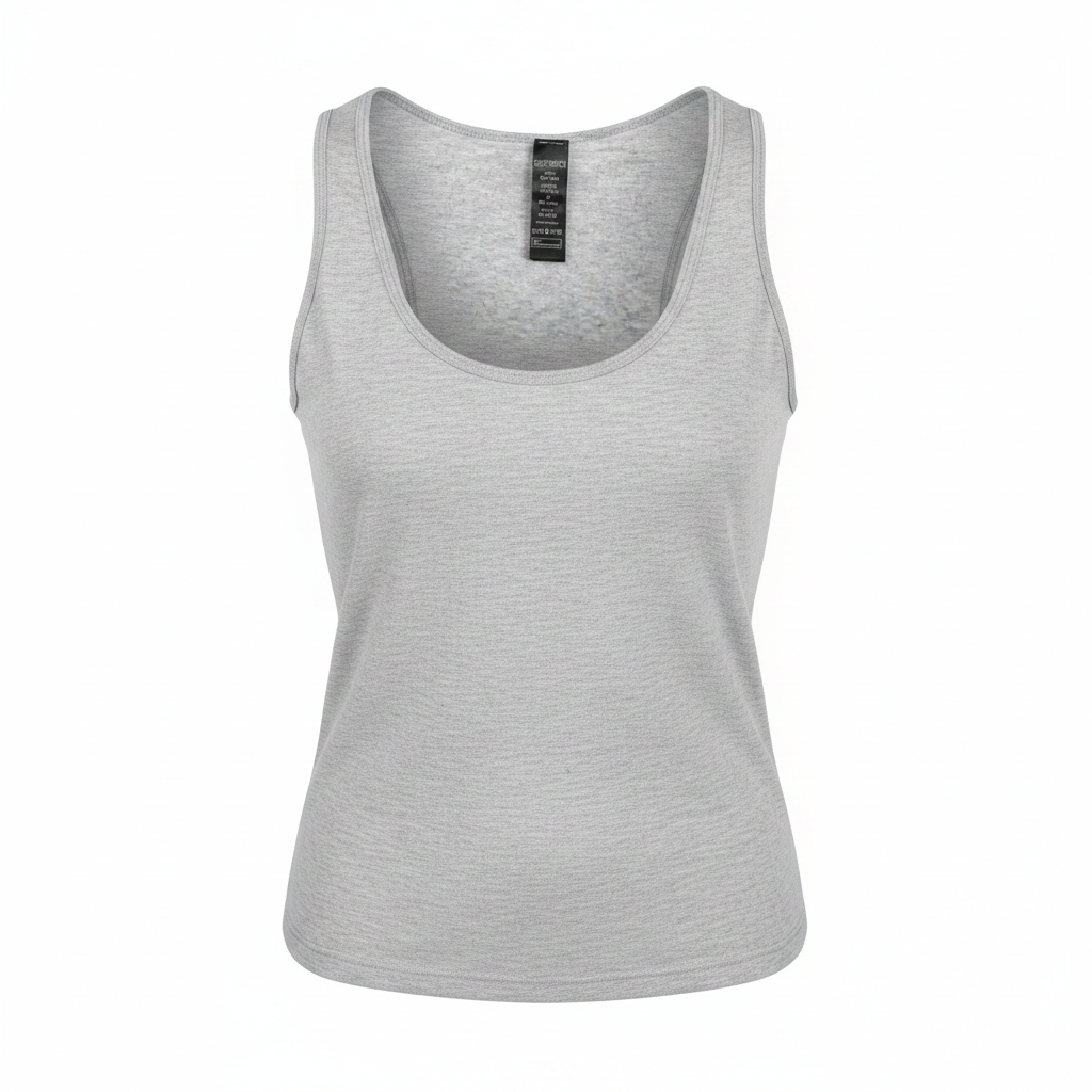 Women's Grey Marl Plus Size Scoop Neck Jersey Top