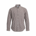 Jacadi Paris Kids Brown Gingham Cotton Shirt - Size 12A
