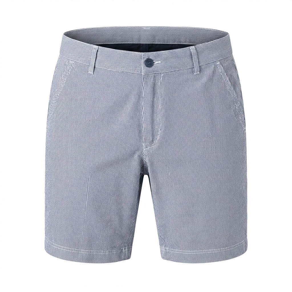 LIVERGY Men's Blue and blue Striped Tailored Shorts