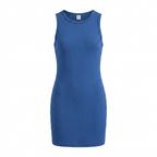 SHEIN Royal Blue Sleeveless Ribbed Knit Column Mini Dress