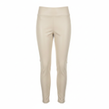 Gina Benotti Women's Cream High Waisted Leather Leggings