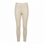 Gina Benotti Women's Cream High Waisted Leather Leggings