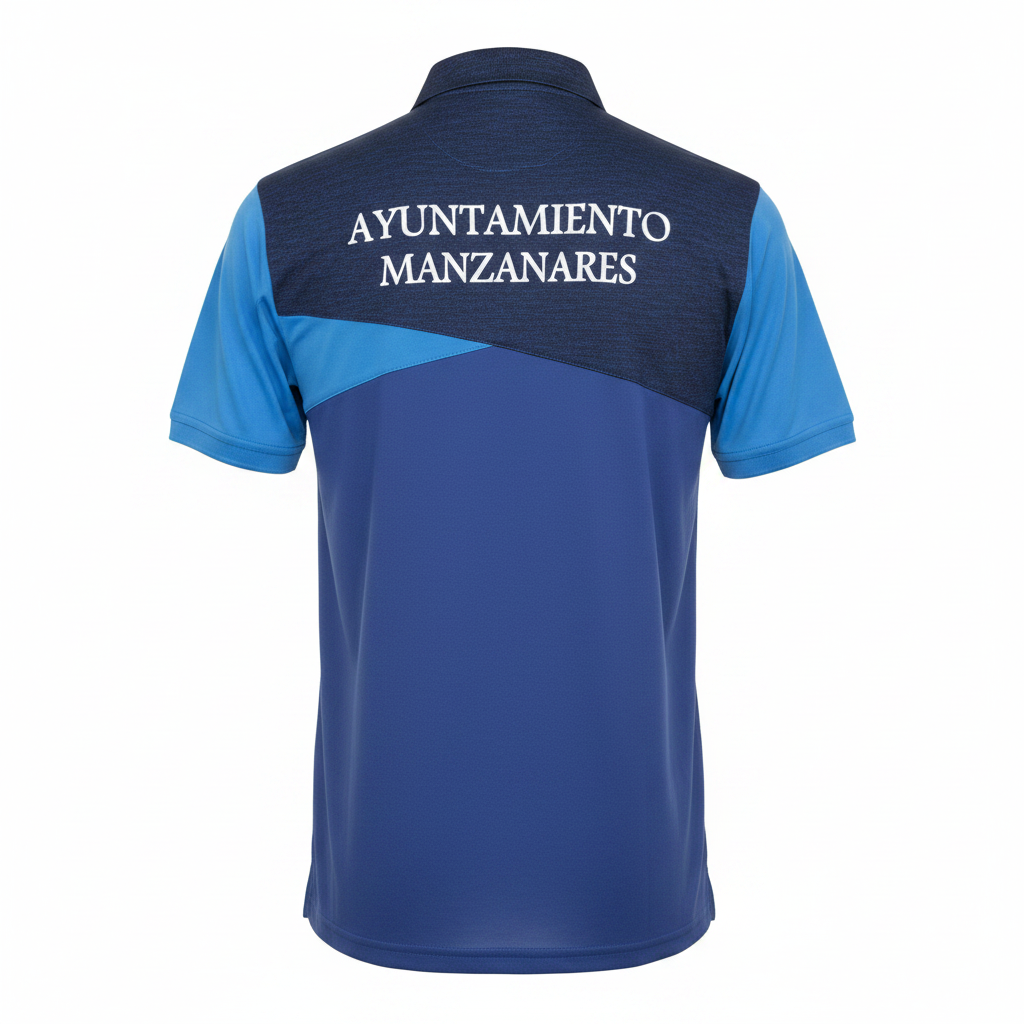 Kids Luanvi Blue Color-Block Sports Polo Shirt