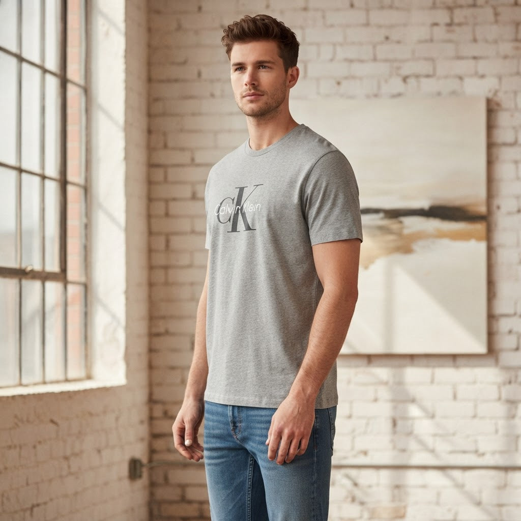 Calvin Klein Jeans Calvin Klein Jeans Heather Grey Graphic T
