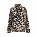 Zara Women's Leopard Print Button-Down Shirt