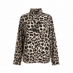Zara Women's Leopard Print Button-Down Shirt