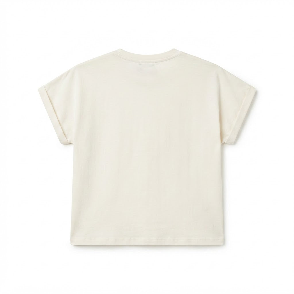 esmara Women's White Broderie Anglaise Yoke Cotton T-Shirt