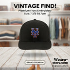 New Era Black NY Mets MLB Flat Brim Baseball Cap