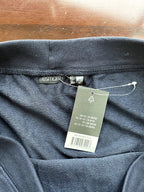 Navy Blue Jersey Mini Skirt with Drawstring Waist