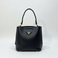 Prada Black Saffiano Leather Bucket Bag