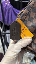LOUIS VUITTON MADE IN FRANCE Classic Brown Checkered Pochett