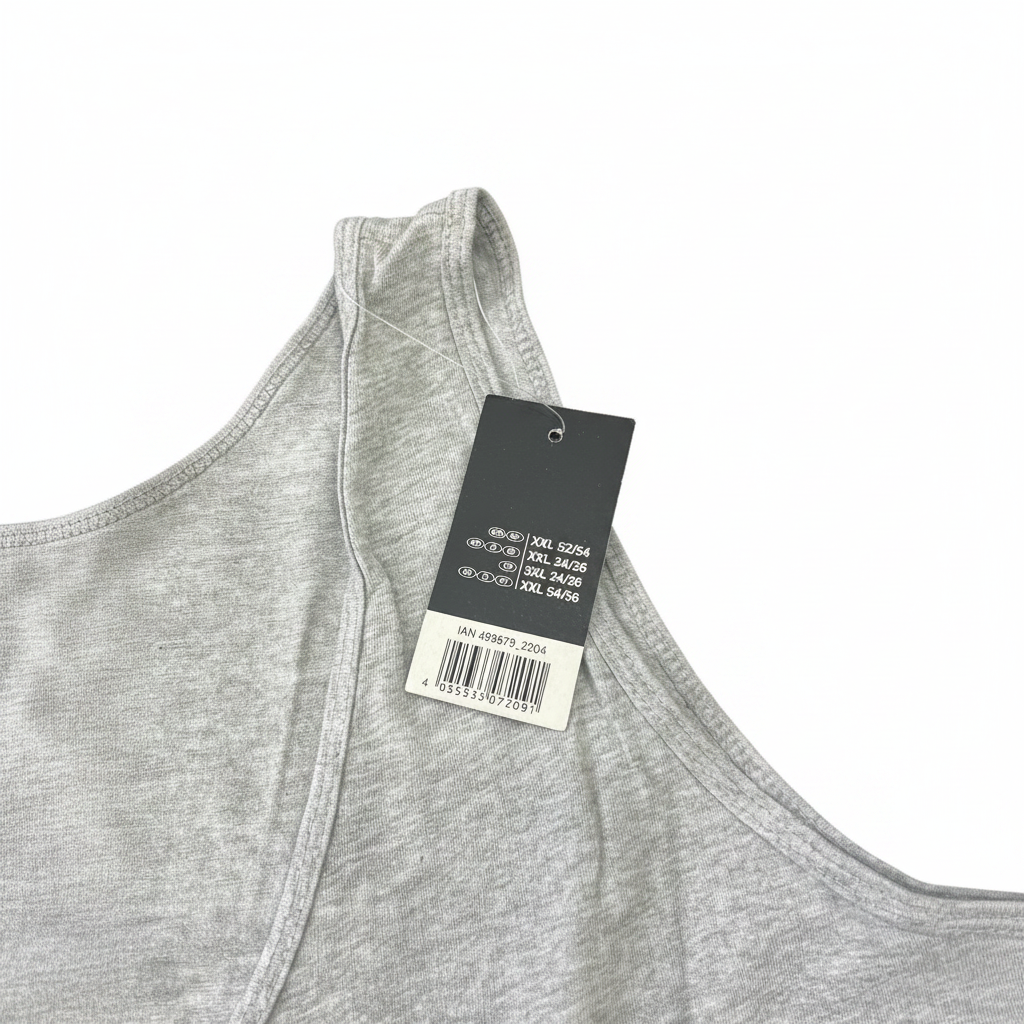 Women's Grey Marl Plus Size Scoop Neck Jersey Top