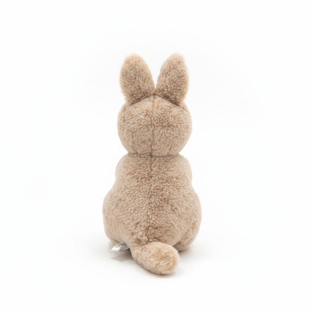 Soft Beige Mother and Baby Bunny Plush Toy
