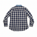 Falmer Heritage Blue Plaid Shirt with Denim Collar