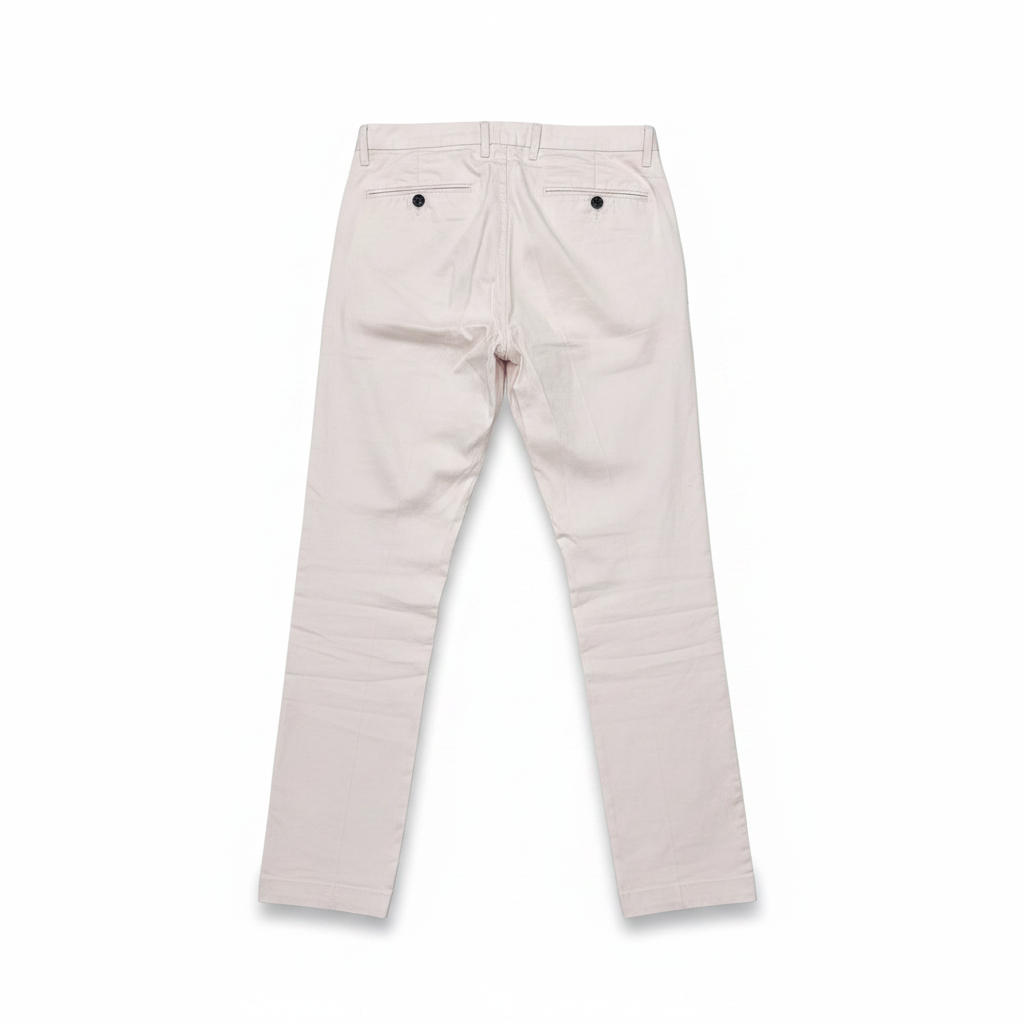 DOPPELGÄNGER ROMA Men's Pastel Pink Slim Fit Cotton Chino Tr