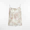 White Lace Trim Ribbed Camisole - Women's Size S