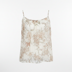 White Lace Trim Ribbed Camisole - Women's Size S