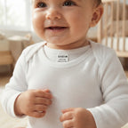 SHEIN SHEIN White Long-Sleeve Baby Bodysuit with Snap Closur