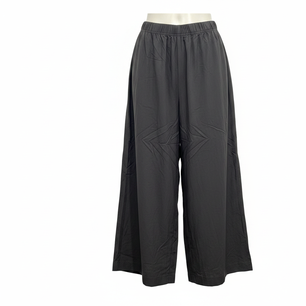 H&M Women's Black Wide-Leg Viscose Culottes - Size S