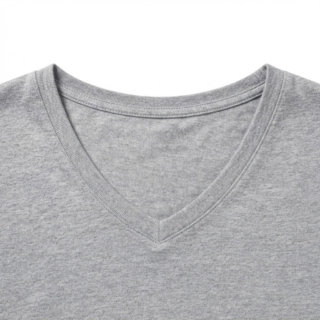 LIVERGY Men's Grey V-Neck Cotton Undershirt