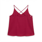 DOROTHY PERKINS Women's Magenta Sleeveless Criss-Cross V-Nec