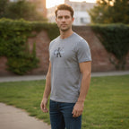 Calvin Klein Jeans Heather Grey Logo Graphic T-Shirt - Regul