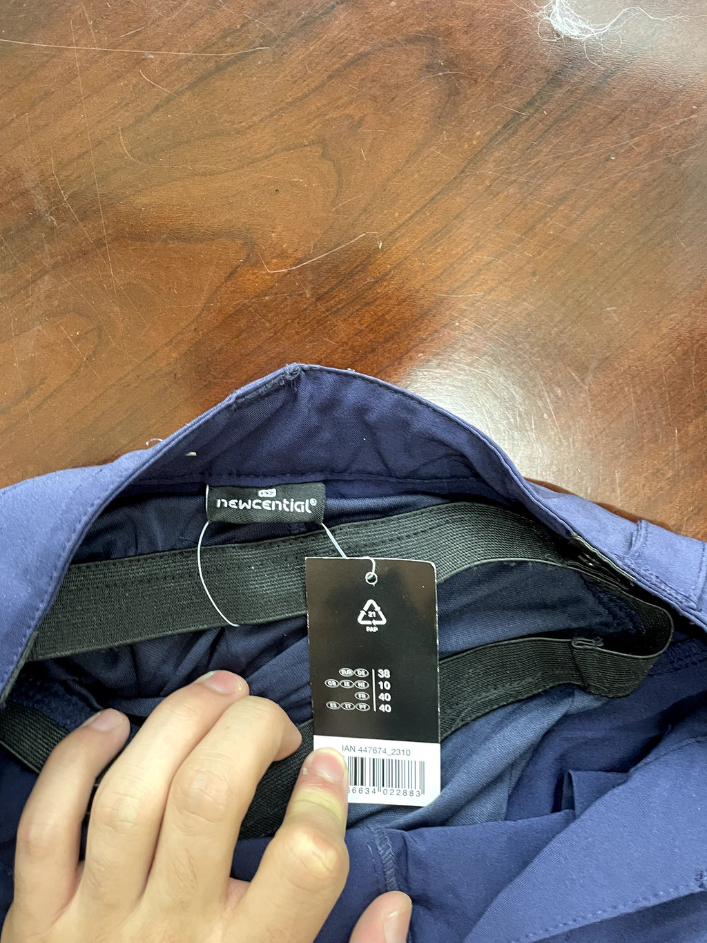 Navy Blue Performance Hiking Shorts with Adjustable Waist