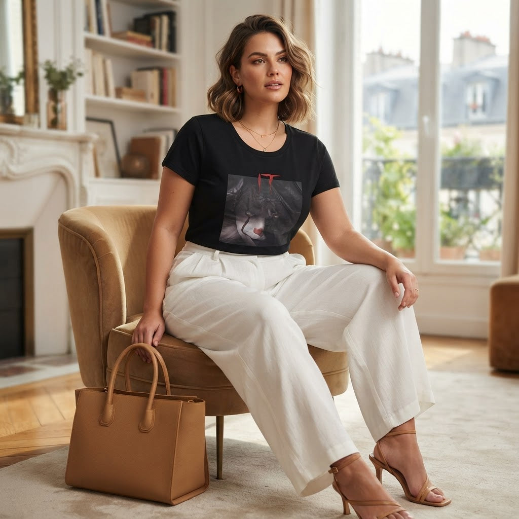 IT Women's Black Pennywise Graphic T-Shirt