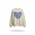 Pacific Republic Cream Heart Graphic Crewneck Sweatshirt
