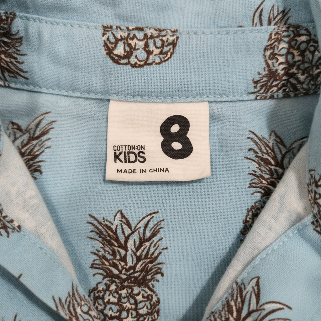 Cotton On Kids Blue Pineapple Short Sleeve Shirt Size 8