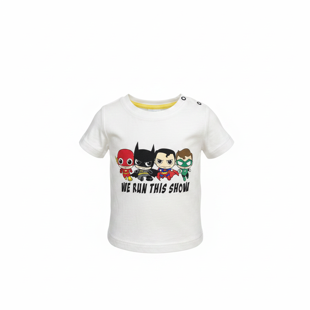 BATMAN Kids' White Superhero Graphic T-Shirt