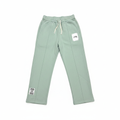 Sage Green Relaxed Pintuck Graphic Sweatpants