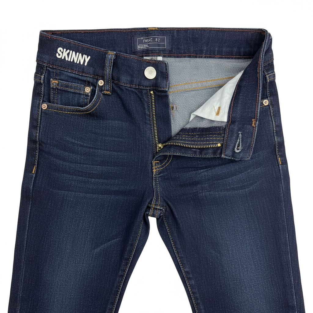 next Kids' Dark Blue Skinny Stretch Denim Jeans