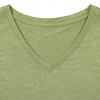 Women's Lime Green Relaxed V-Neck T-Shirt