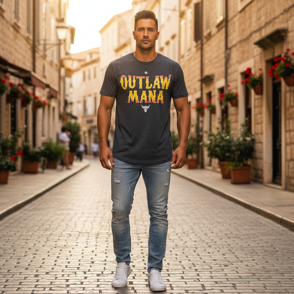 Men's Under Armour Project Rock Outlaw Mana Grey T-Shirt