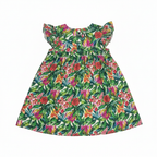 PRIMARK CARES Kids Green Tropical Floral Flutter Sleeve Dres