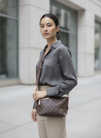 LOUIS VUITTON Monogram Canvas Crossbody Bag with Textile Str