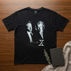 The X-Files Black Oversized Graphic Tee with Monochrome TV P