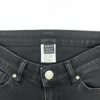 Women's Black High-Waist Flare Jeans with Raw Hem
