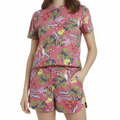 Esmara Women's Pink Tropical Print Cotton Short Set