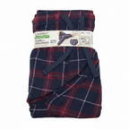 Livergy Men's Plaid Flannel Pajama Pants - Navy/Burgundy