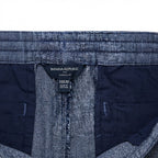 BANANA REPUBLIC Men's Blue Textured Linen Blend Drawstring T