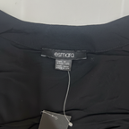 Women's Black Open Front Relaxed Cardigan