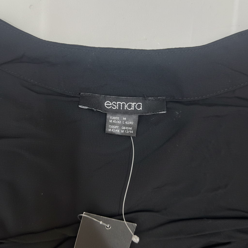 Women's Black Open Front Relaxed Cardigan