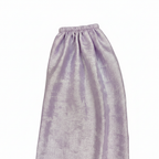 Lilac Shimmer Twist Front Peplum Top